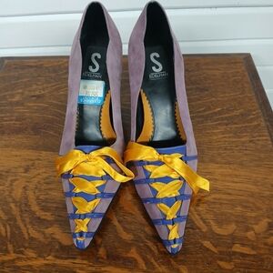 Sam Edelman Purple Suede Lave Up Heels 7.5 NWOB Cosplay Hocus Pocus
